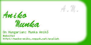 aniko munka business card